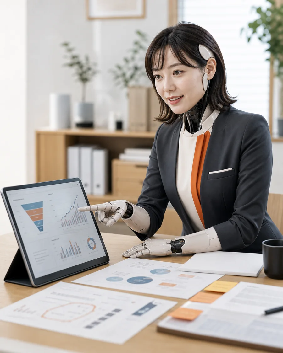 営業・マーケAI社員の女性型AI社員