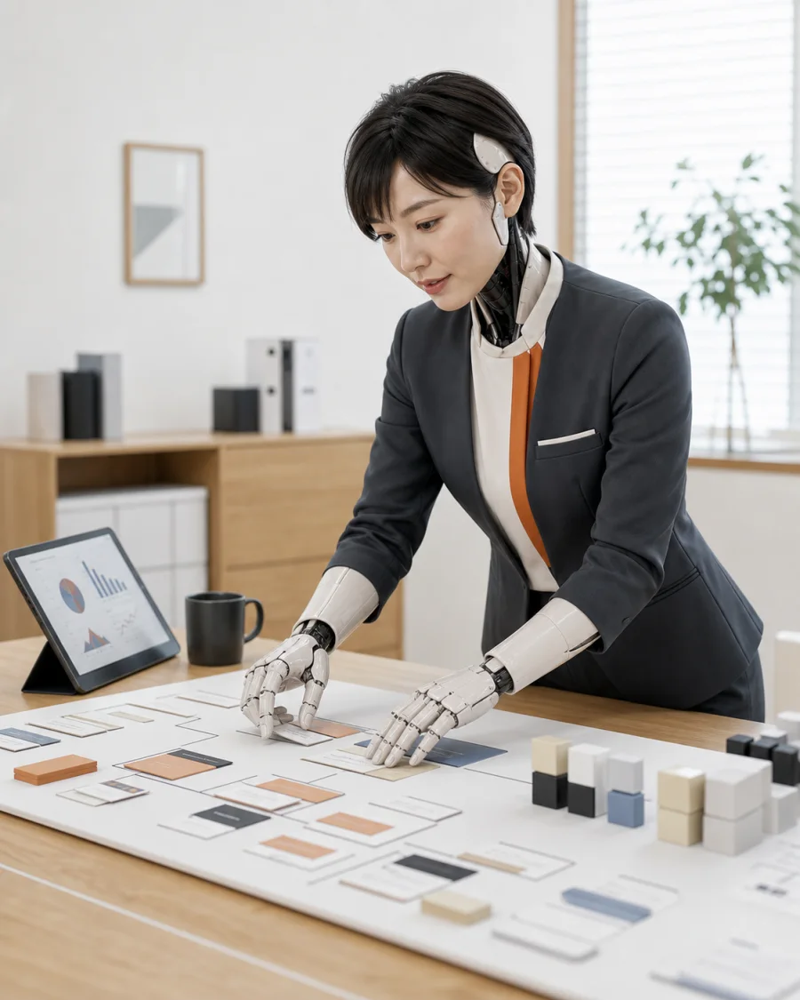 業務改善AI社員の女性型AI社員